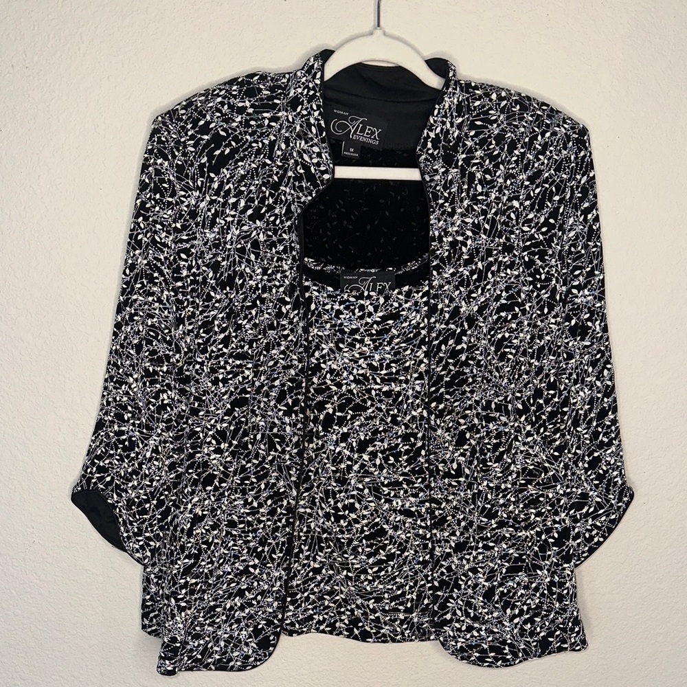 Alex Evenings Monochrome‎ Patterned Cardigan